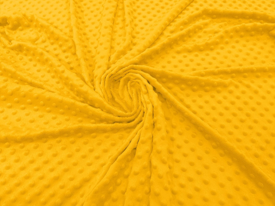 60" Minky Fur 3.mm Pile Fabric - Soft Blanket Minky Dot Fabric by the Yard (Pick Color)