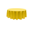 84" Round Tablecloth - Solid Polyester Round Full Table Cover Available in Different Colors