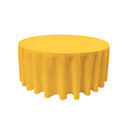 90" Round Drape Solid Tablecloth - Round Full Table Cover 3 Part Stitched Available in 84 Colors