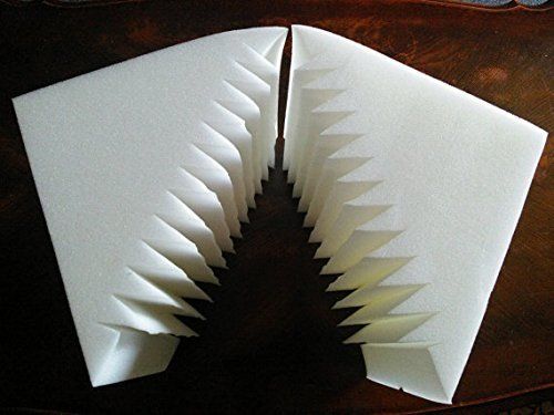 Acoustic Foam Bass Trap Studio Soundproofing Corner Wall 12" X 12" X 12" ( 4 PACK) Bass Trap White