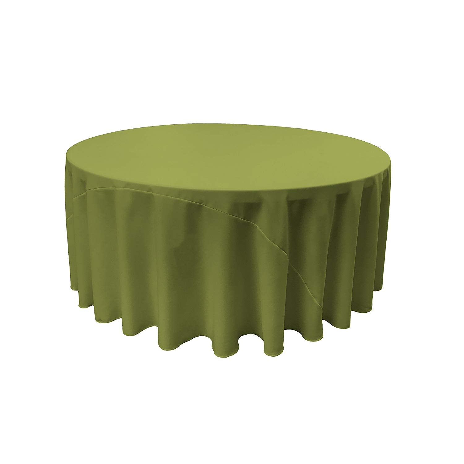 84" Round Drape Solid Tablecloth - Round Full Table Cover 3 Part Stitched Available in 84 Colors