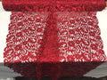 Guipure Lace Fabric Burgundy - Embroidered Floral Bridal Lace Guipure Wedding Dress By The Yard