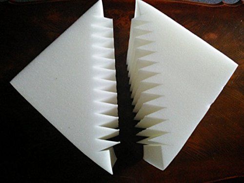 Acoustic Foam Bass Trap Studio Soundproofing Corner Wall 12" X 12" X 12" ( 4 PACK) Bass Trap White