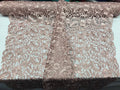 Guipure Lace Fabric Blush Rose - Embroidered Floral Bridal Lace Guipure Wedding Dress By The Yard