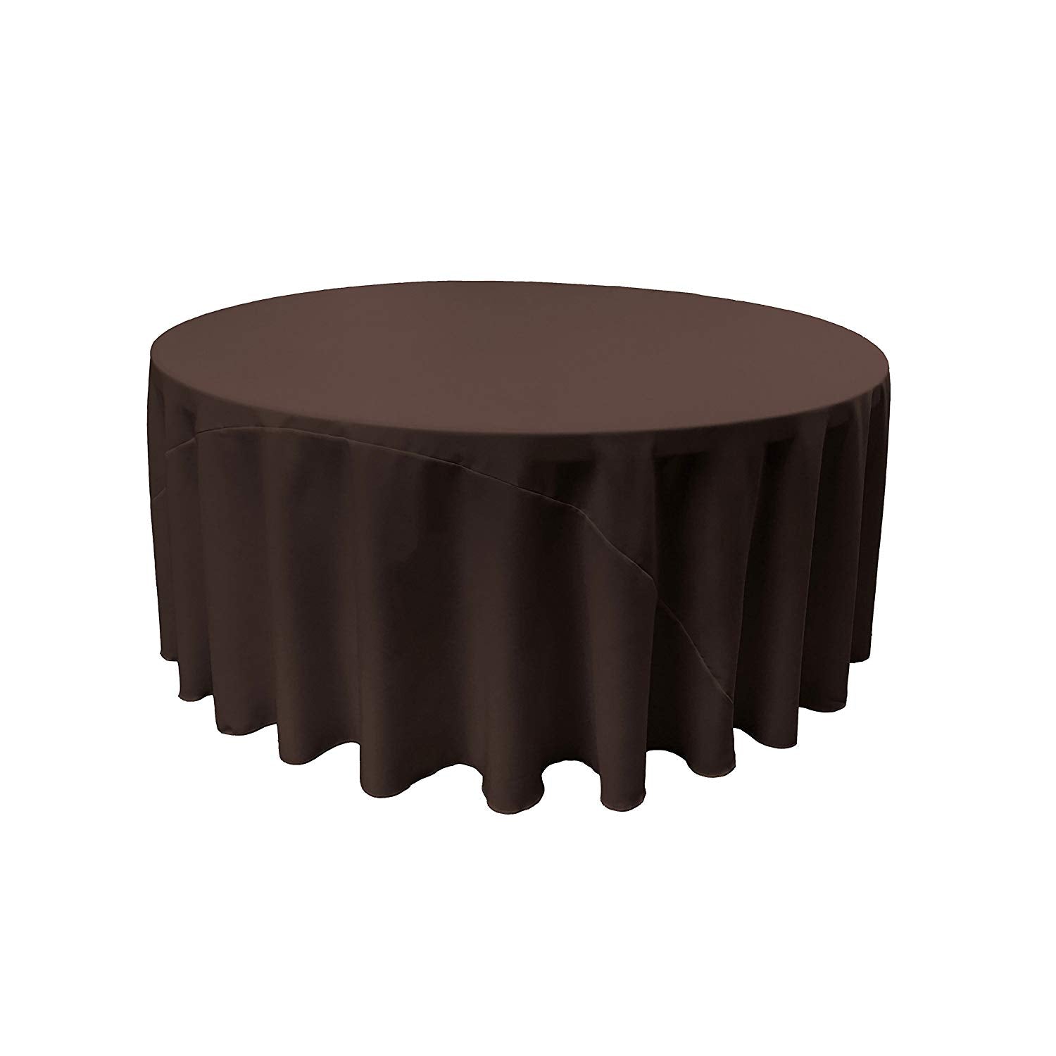 90" Round Drape Solid Tablecloth - Round Full Table Cover 3 Part Stitched Available in 84 Colors