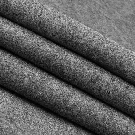 Flic Flac - 72" Wide Acrylic Felt Fabric - Charcoal Gray -  Sheet For Projects Sold By The Yard