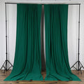 5 Feet x 10 Feet - Hunter Green Polyester Poplin Backdrop Drape Curtains, Photography Decor 1 Pair