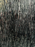 Metallic Fringe Eyelash Design - Black - Embroidered 2 Way Stretch Fancy Fringe By Yard