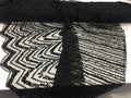 Lace  Fabric - By The Yard Black Mesh Bridal Veil Beaded & Sequins Wedding Decorations