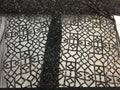 4 Way Stretch Geometric Sequins Black Mesh Lace Fabric Dress Fashion Sold By The Yard