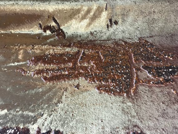 Mermaid Sequins Fabric Reversible 2 Way Stretch Matte Gold-Gold Flip Up Sequins Fabric By The Yard