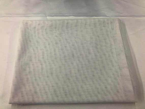 Power Mesh Fabric By The Yard - White  - Nylon Lycra Spandex 4 Way Stretch Apparel Fabric  58"/60"
