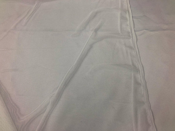 Power Mesh Fabric By The Yard - White  - Nylon Lycra Spandex 4 Way Stretch Apparel Fabric  58"/60"