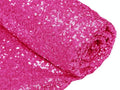 Mini Glitz Sequins - Fuchsia Pink - Stretch Shiny Sequins Mesh Fabric Sold By The Yard