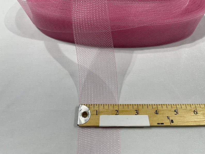 10 Yards 2 Inches - Rose - Crinoline Horsehair Braid Trim-Wedding-Prom-Decorations