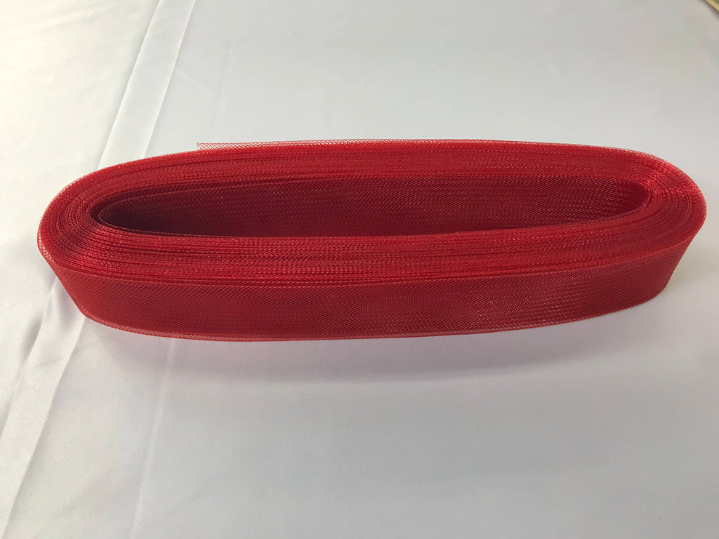 50 Yards 2 Inches RED Crinoline Horsehair Braid Trim-wedding-Prom-decorations.