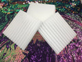 Wedge Foam Acoustic - White Studios Sound Absorption Wall 1"X 12"X 12" (96 Pack)