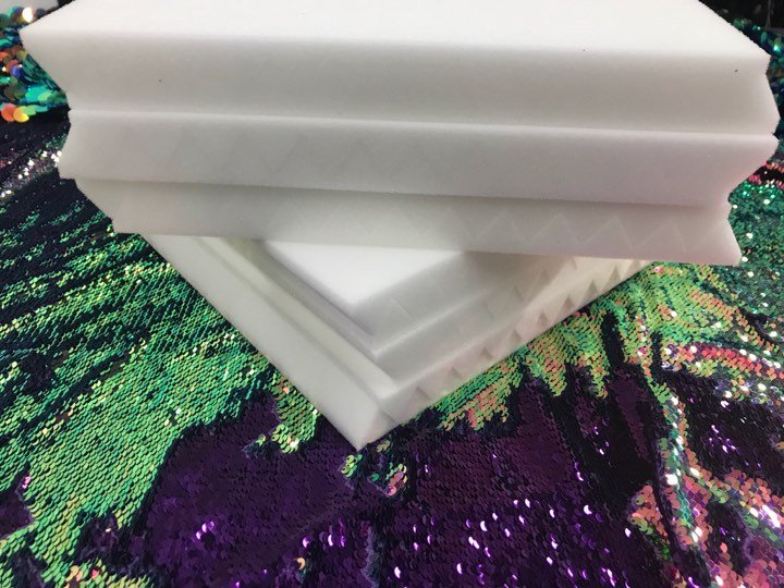 Wedge Foam Acoustic - White Studios Sound Absorption Wall 1"X 12"X 12" (12 Pack) Foam Wedge Kit