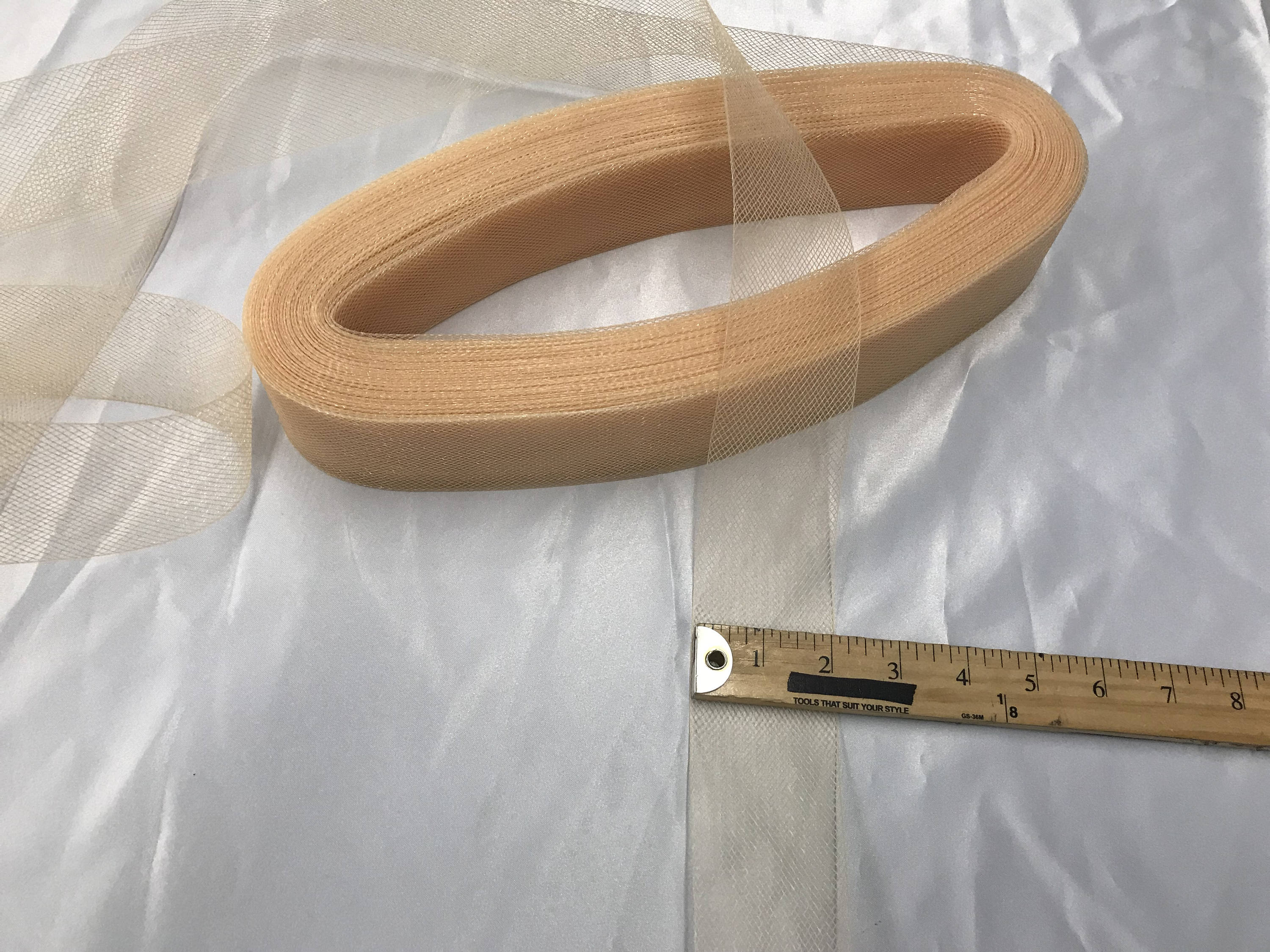10 Yards 2 Inches CHAMPAGNE Crinoline Horsehair Braid Trim-wedding-Prom-decorations.