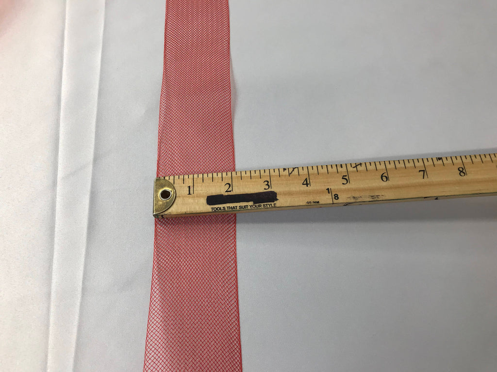 50 Yards 2 Inches RED Crinoline Horsehair Braid Trim-wedding-Prom-decorations.
