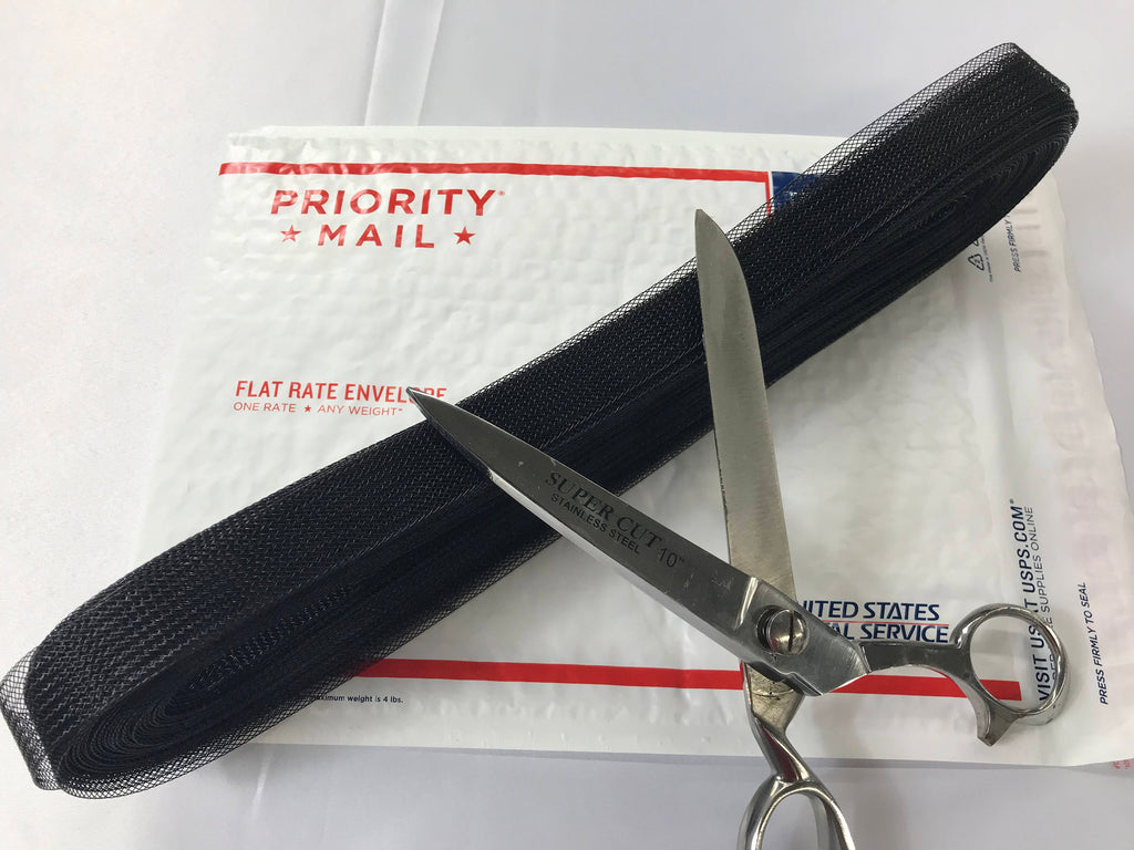 50 Yards 1 Inch BLACK Crinoline Horsehair Braid Trim-wedding-Prom-decorations.