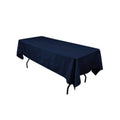 Navy Blue 60" Rectangular Tablecloth Polyester Rectangular Cloth Table Covers for All Events