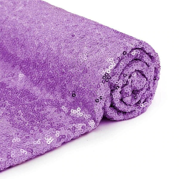 Mini Glitz Sequins - Lilac - Stretch Shiny Sequins Mesh Fabric Sold By The Yard