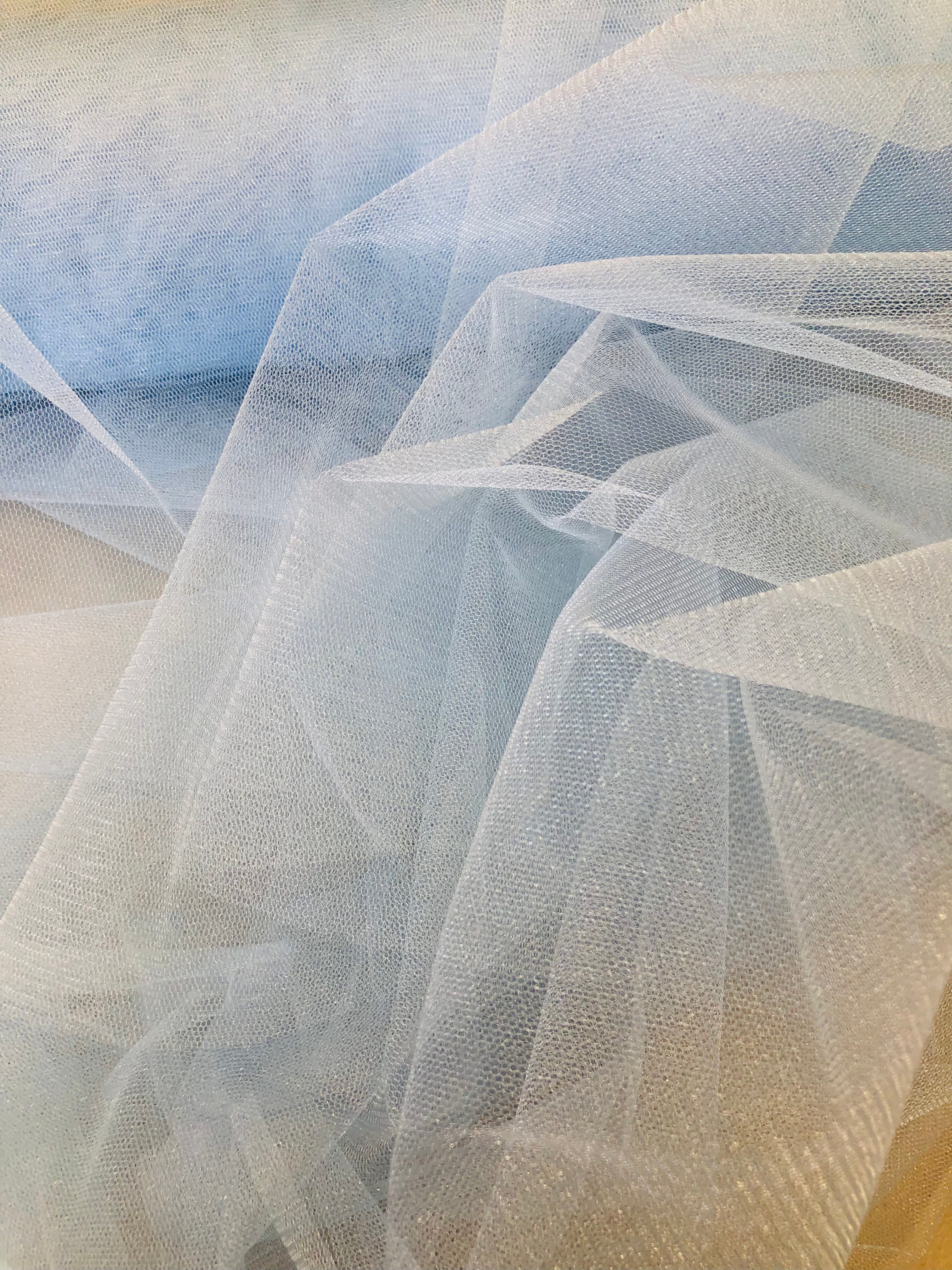 Mesh Fabric By The Yard - Baby Blue - 2 Way Stretch Apparel Fabric  58"/60"