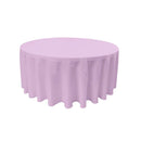 120" Round Drape Solid Tablecloth - Round Full Table Cover 3 Part Stitched Available in 84 Colors