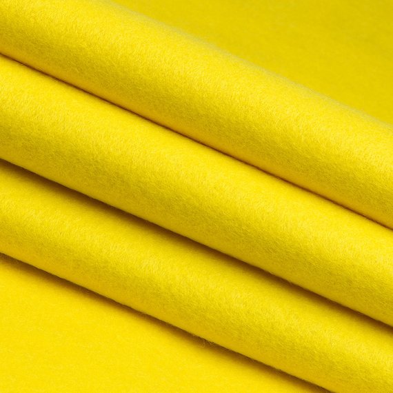 Flic Flac - 72" Wide Acrylic Felt Fabric - Neon Yellow - Sheet For Projects Sold By The Yard