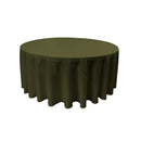 120" Round Drape Solid Tablecloth - Round Full Table Cover 3 Part Stitched Available in 84 Colors