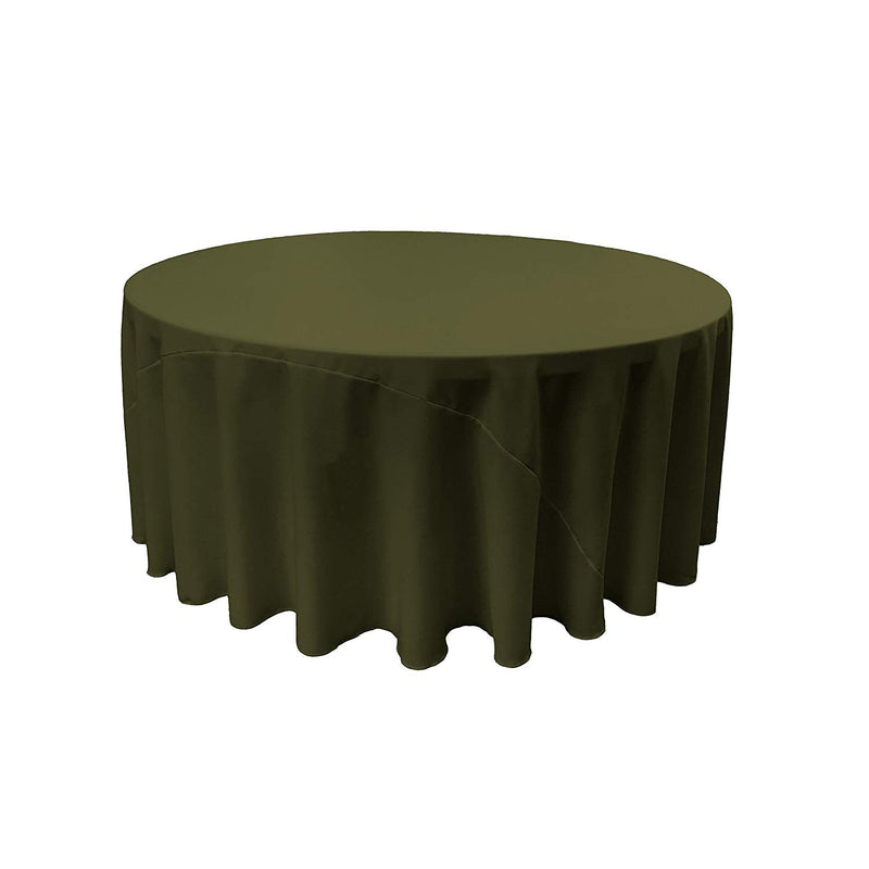 84" Round Drape Solid Tablecloth - Round Full Table Cover 3 Part Stitched Available in 84 Colors