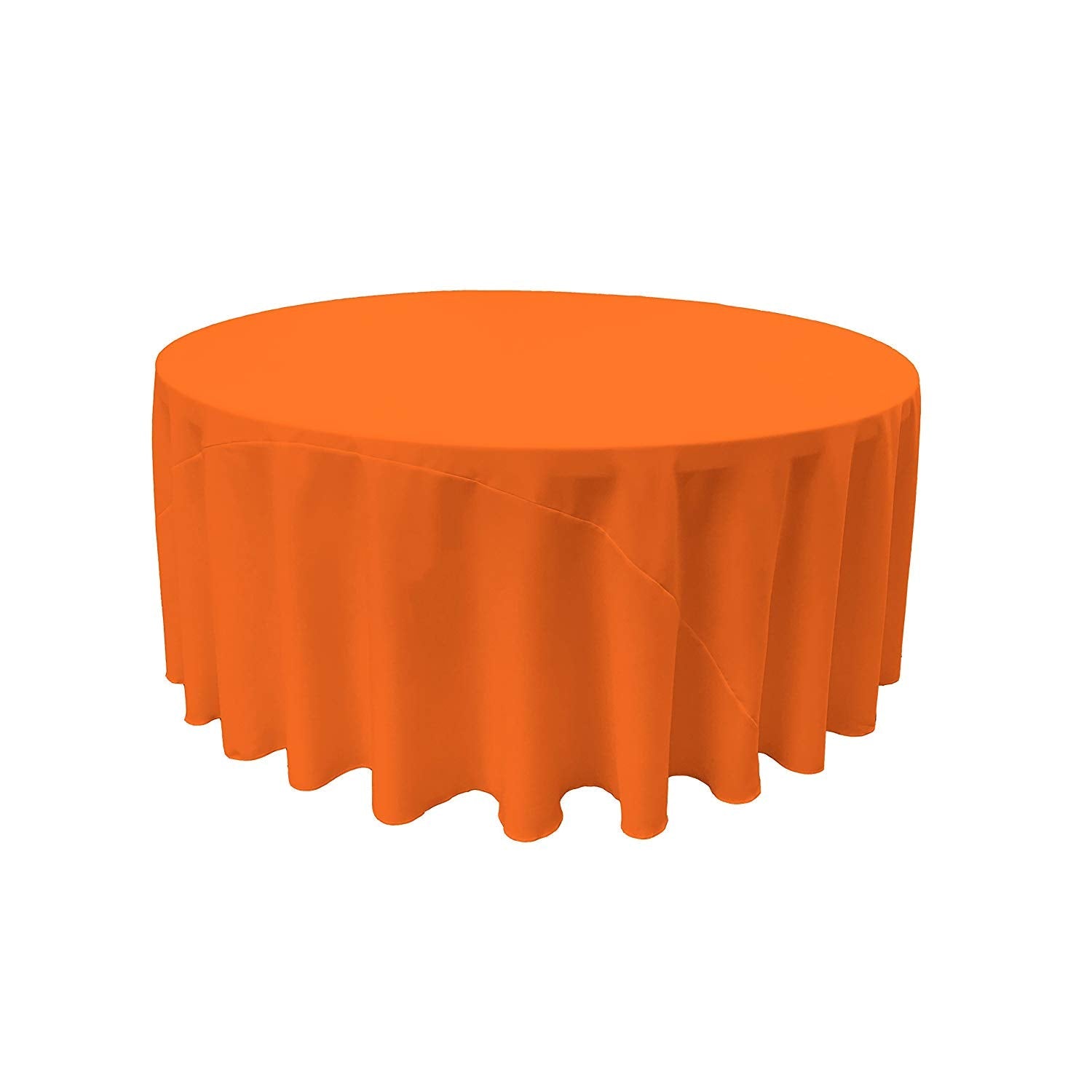 120" Round Drape Solid Tablecloth - Round Full Table Cover 3 Part Stitched Available in 84 Colors