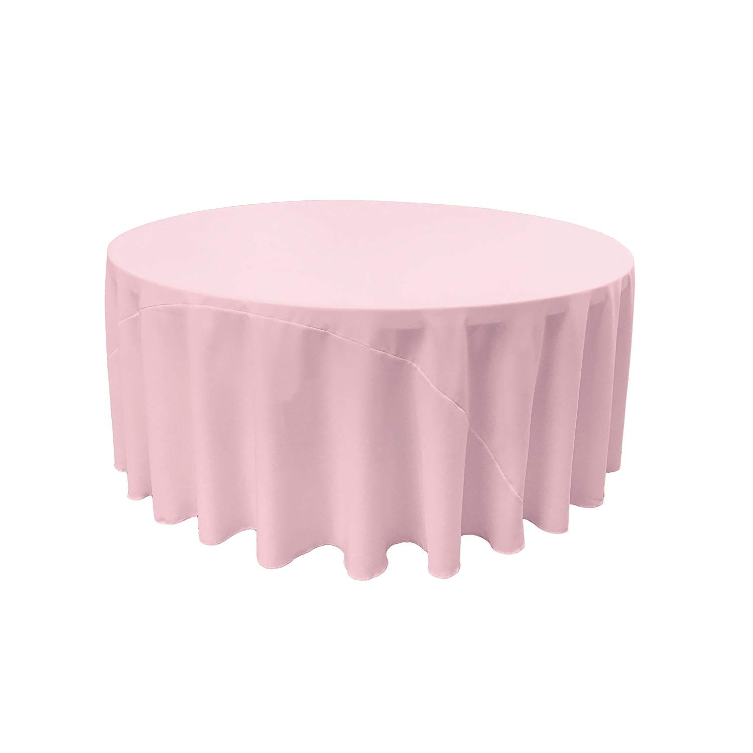 84" Round Drape Solid Tablecloth - Round Full Table Cover 3 Part Stitched Available in 84 Colors