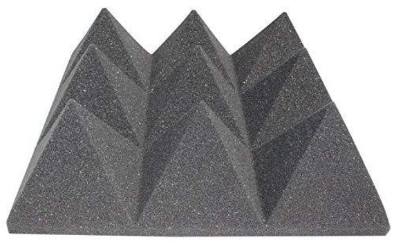 Acoustic Pyramid 4"X 24"X 24" (12 Pack) Studio Foam by Soundproof Acoustical Foam Panels Sound