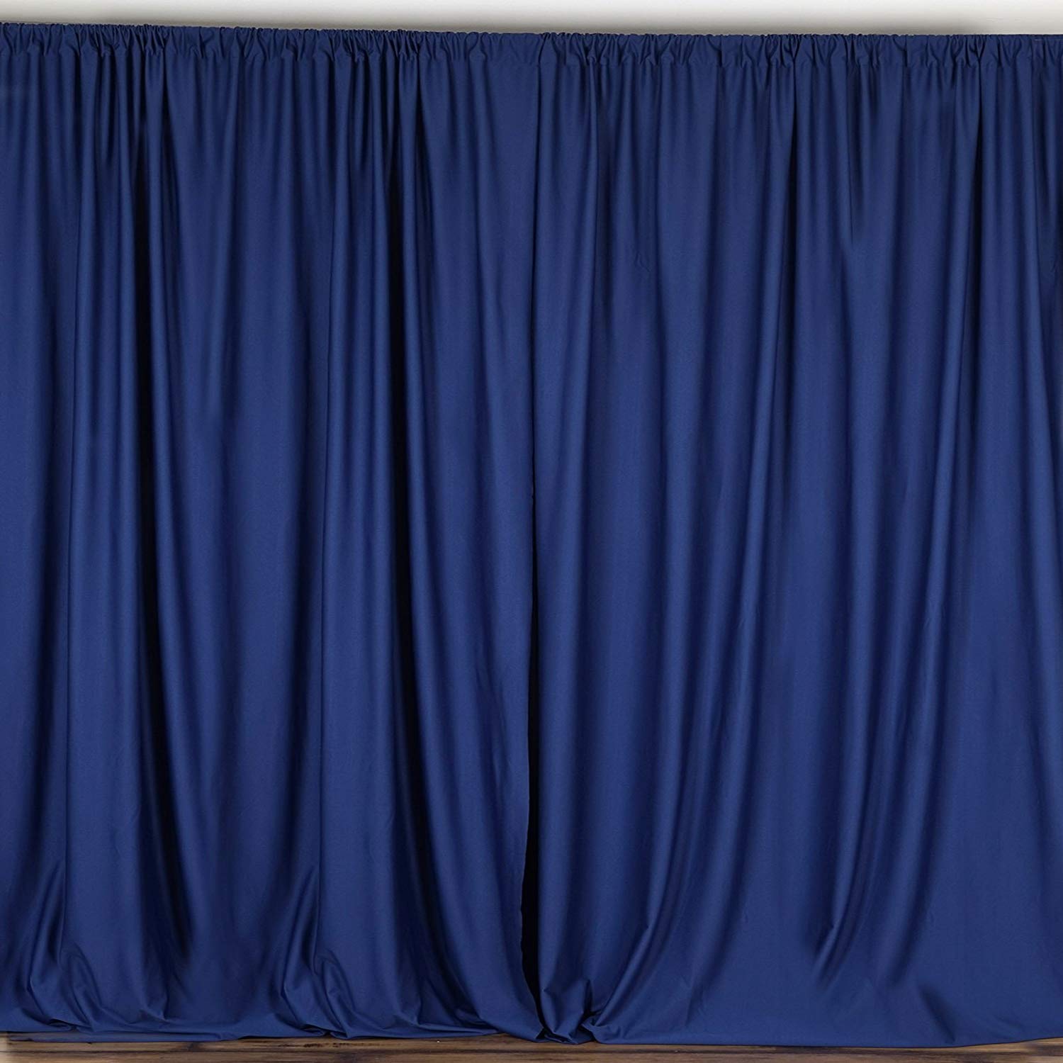 5 Feet x 10 Feet Royal Blue Polyester Poplin Backdrop Drape Curtain Photography Event Decor 1 Pair