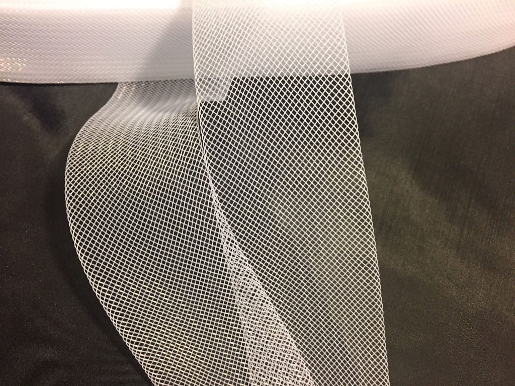 10 yards 2 Inches  White Crinoline Horsehair Braid Trim-Wedding-Bridal-Nightgown-Prom-Decorations