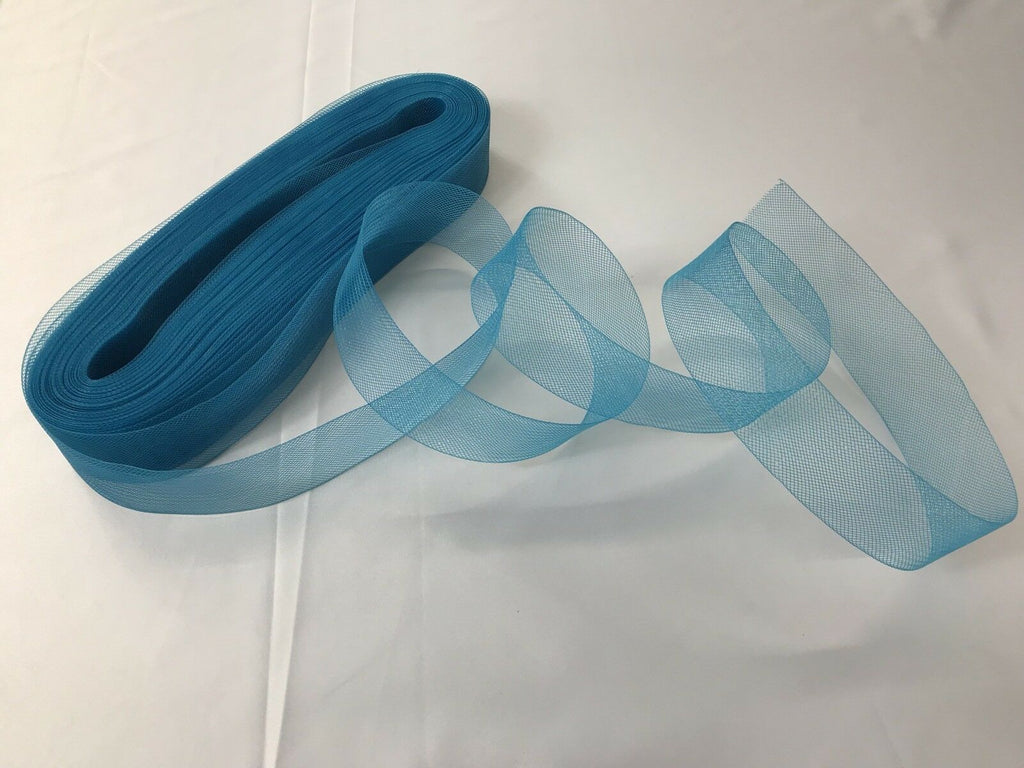 10 yards 2 Inches Turquoise Crinoline Horsehair Braid Trim-Wedding-Bridal-Nightgown-Prom-Decoration
