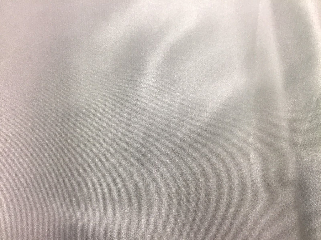 Stretch 60" Charmeuse Satin Fabric - SILVER - Super Soft Silky Satin Sold By The Yard