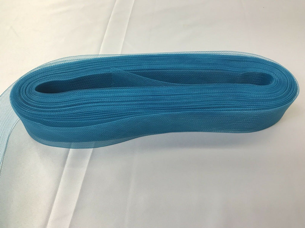 10 yards 2 Inches Turquoise Crinoline Horsehair Braid Trim-Wedding-Bridal-Nightgown-Prom-Decoration