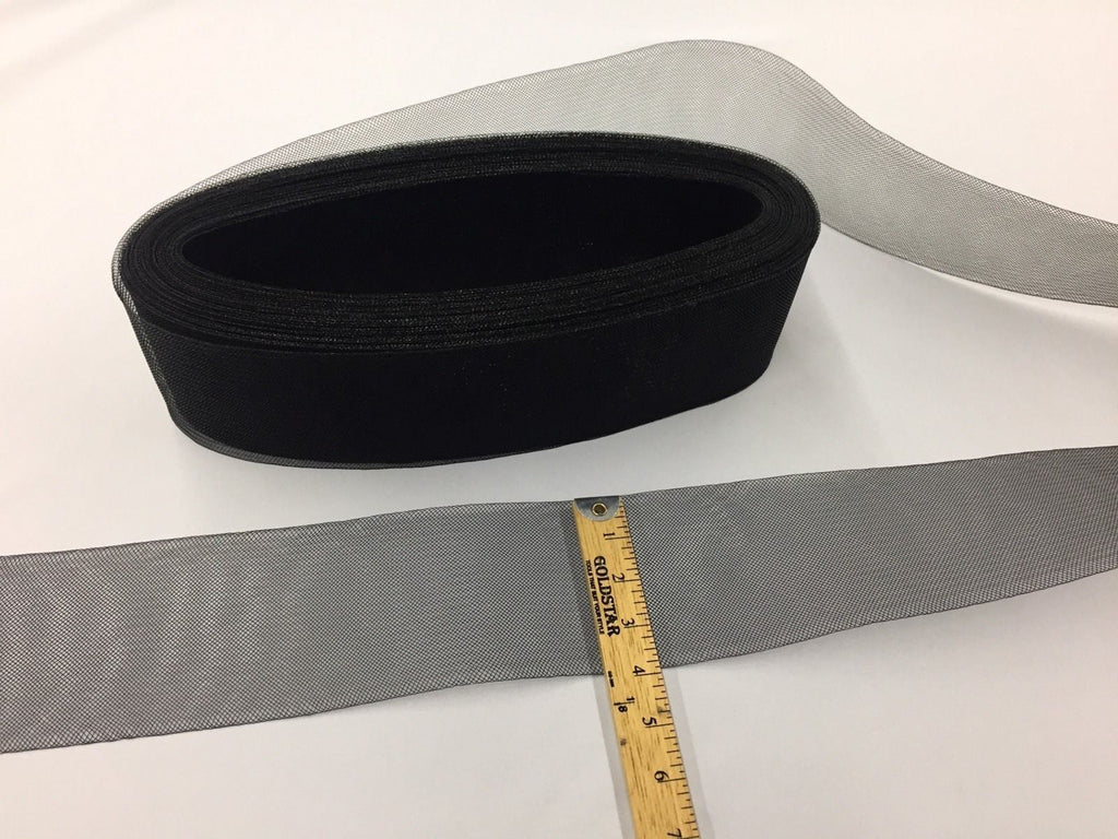 10 yards 4 Inches Black Crinoline Horsehair Braid Trim-Wedding-Bridal-Nightgown-Prom-Decorations