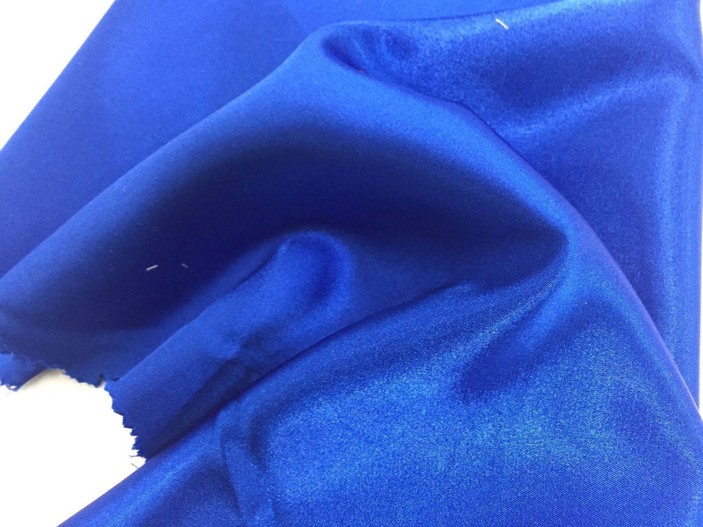 Stretch 60" Charmeuse Satin Fabric - ROYAL BLUE - Super Soft Silky Satin Sold By The Yard