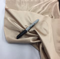 Stretch 60" Charmeuse Satin Fabric - KHAKI - Super Soft Silky Satin Sold By The Yard