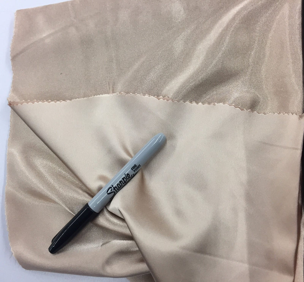 Stretch 60" Charmeuse Satin Fabric - KHAKI - Super Soft Silky Satin Sold By The Yard