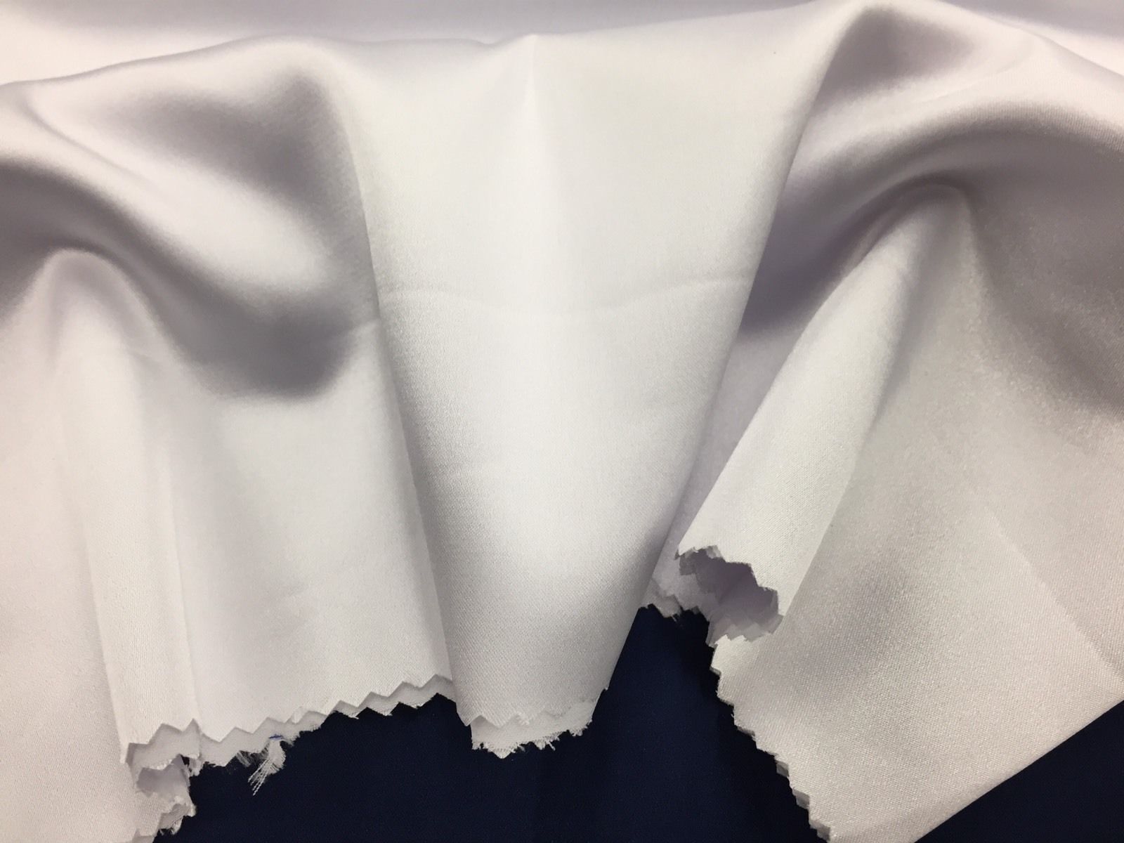 Stretch 60" Charmeuse Satin Fabric - WHITE - Super Soft Silky Satin Sold By The Yard