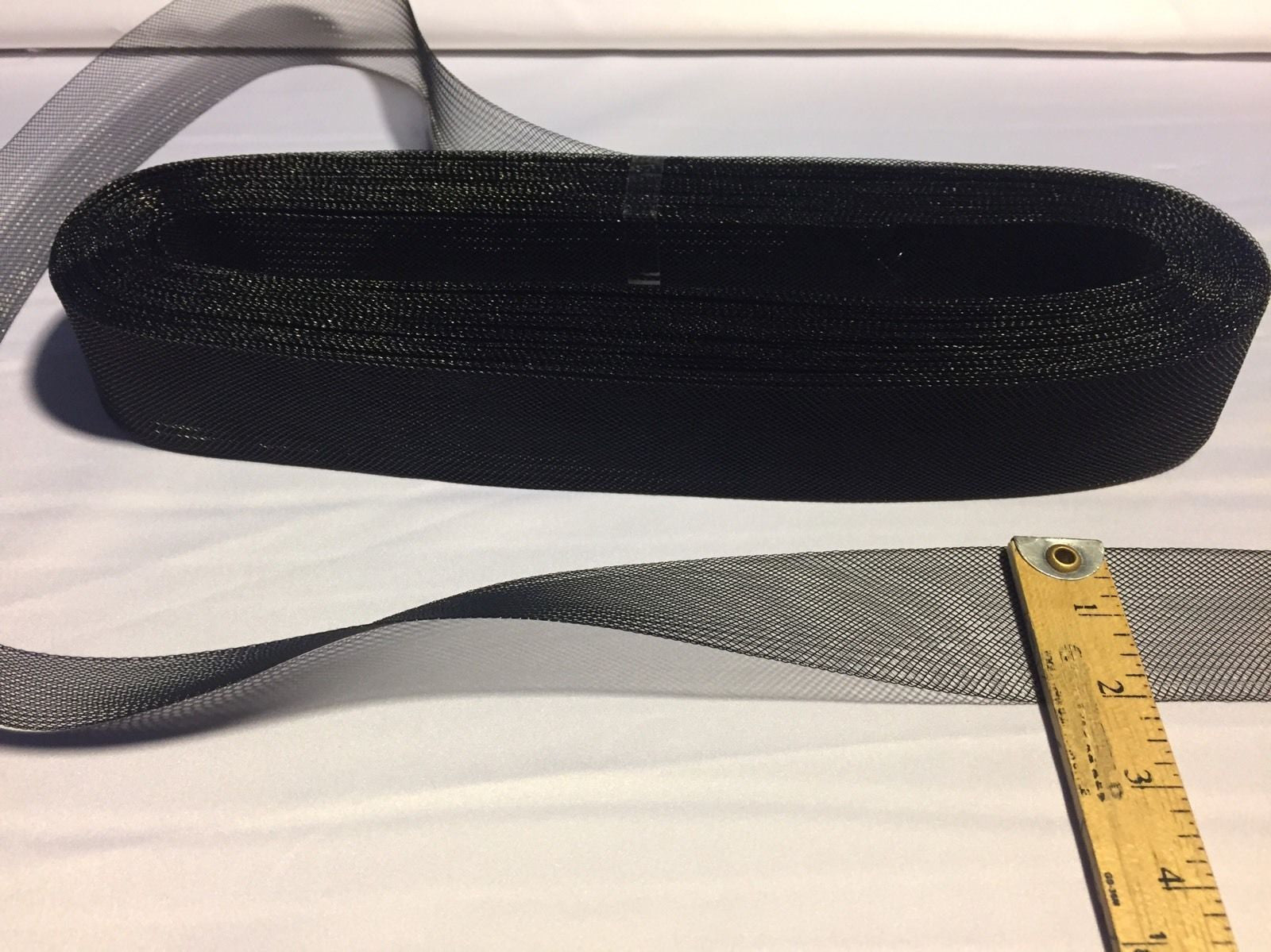 50 yards 2 Inches Black Crinoline Horsehair Braid Trim-Wedding-Bridal-Nightgown-Prom-Decorations