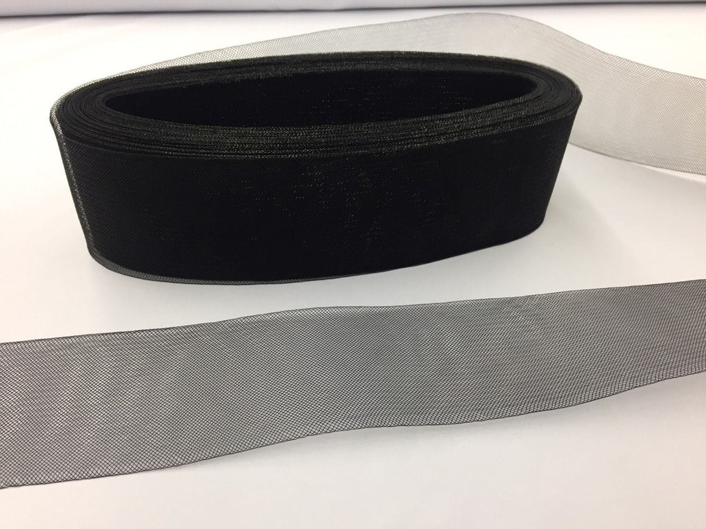 10 yards 4 Inches Black Crinoline Horsehair Braid Trim-Wedding-Bridal-Nightgown-Prom-Decorations