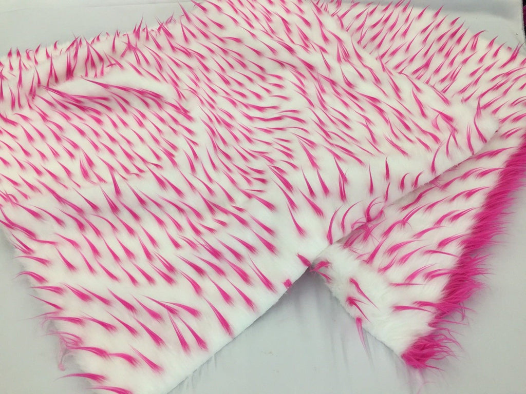 Faux Fur Fabric Two Tone Spikes Multi-Color Decoration Soft Furry Fabric -  60" Wide By The Yard