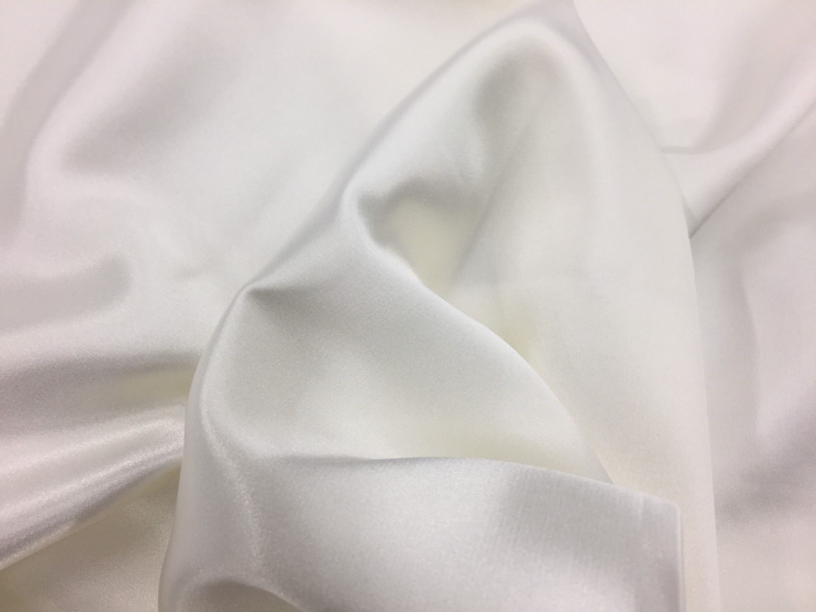 Stretch 60" Charmeuse Satin Fabric - IVORY - Super Soft Silky Satin Sold By The Yard