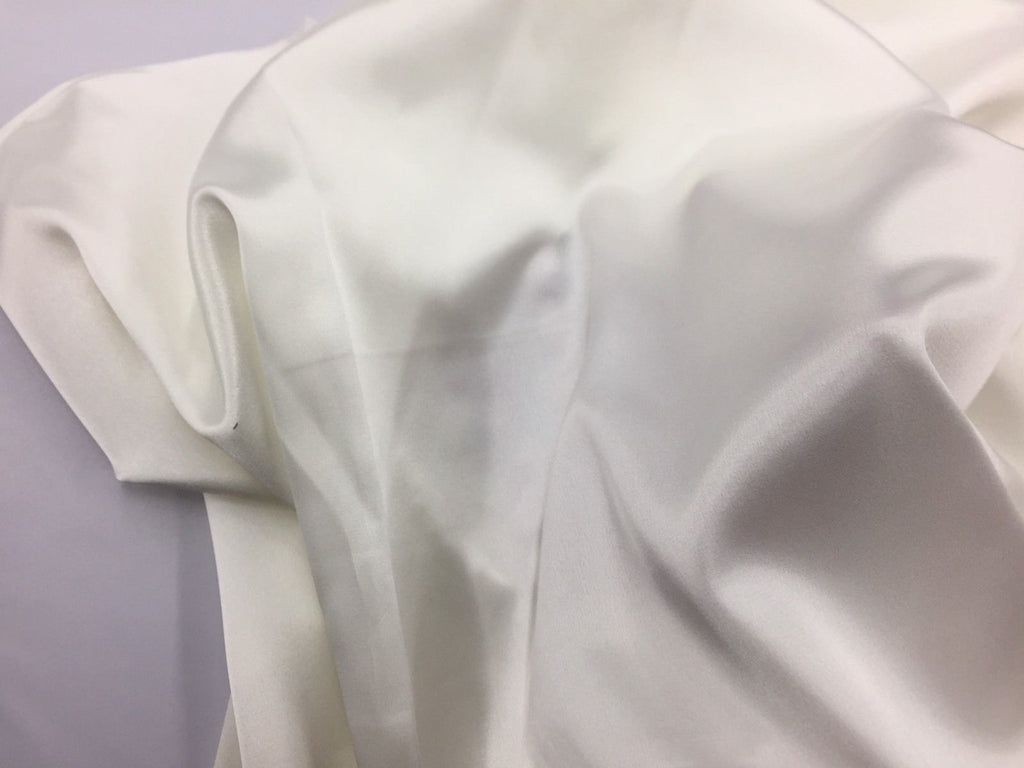 Stretch 60" Charmeuse Satin Fabric - IVORY - Super Soft Silky Satin Sold 70 Yards